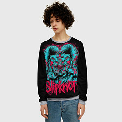 Свитшот мужской Slipknot demon, цвет: 3D-меланж — фото 2