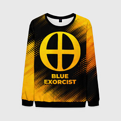 Свитшот мужской Blue Exorcist - gold gradient, цвет: 3D-черный