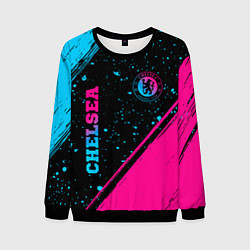 Мужской свитшот Chelsea - neon gradient: надпись, символ