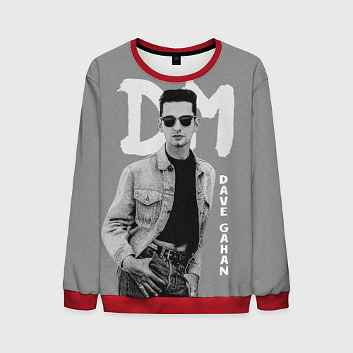 Мужской свитшот Dave Gahan - Depeche Mode / 3D-Красный – фото 1