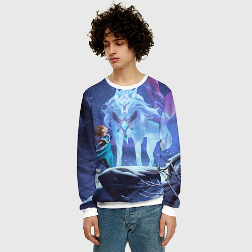 Мужской свитшот Новая личность Кристал Мэйдн / 3D-Белый – фото 3