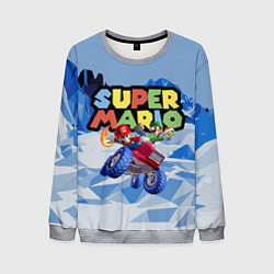 Свитшот мужской Марио и Луиджи гонщики - Super Mario, цвет: 3D-меланж