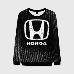 Свитшот мужской Honda с потертостями на темном фоне, цвет: 3D-черный