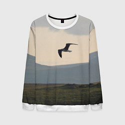Свитшот мужской Чайка, цвет: 3D-белый