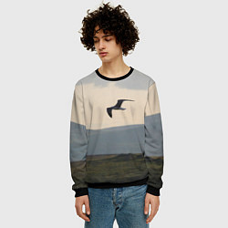 Свитшот мужской Чайка, цвет: 3D-черный — фото 2