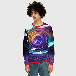Свитшот мужской Глаз Вселенной, цвет: 3D-красный — фото 2