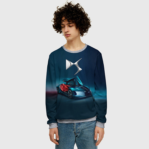 Мужской свитшот Citroen DS Spirit Concept / 3D-Меланж – фото 3
