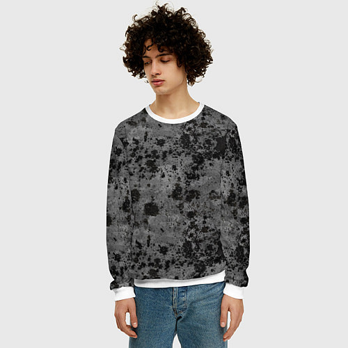 Мужской свитшот Камуфляж Metro / 3D-Белый – фото 3