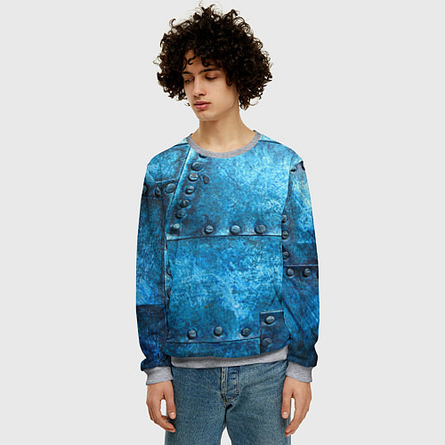 Мужской свитшот Из стали / 3D-Меланж – фото 3