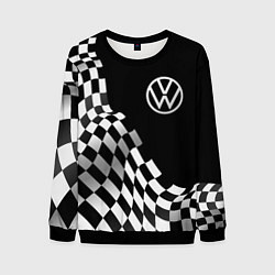 Свитшот мужской Volkswagen racing flag, цвет: 3D-черный
