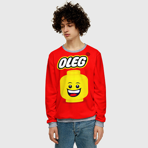 Мужской свитшот Олег Lego / 3D-Меланж – фото 3