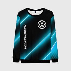 Свитшот мужской Volkswagen неоновые лампы, цвет: 3D-черный
