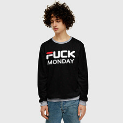 Свитшот мужской Fuck monday - antibrand, fila, цвет: 3D-меланж — фото 2