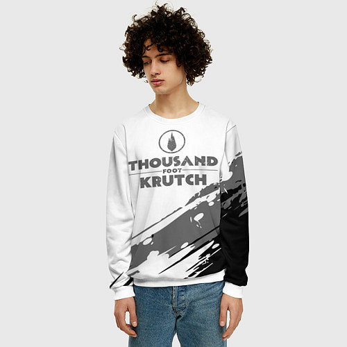 Мужской свитшот Thousand Foot Krutch логотип / 3D-Белый – фото 3