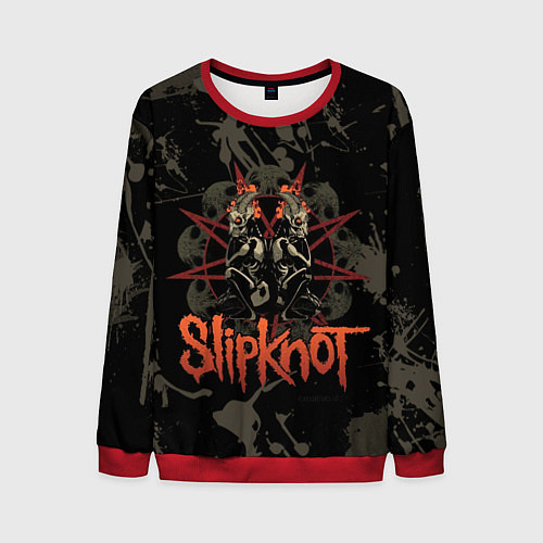 Мужской свитшот Slipknot dark satan / 3D-Красный – фото 1