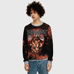 Свитшот мужской Slipknot horror, цвет: 3D-меланж — фото 2