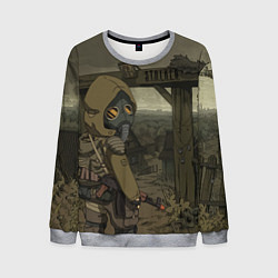 Свитшот мужской STALKER тень чернобыля нарисованный постер, цвет: 3D-меланж