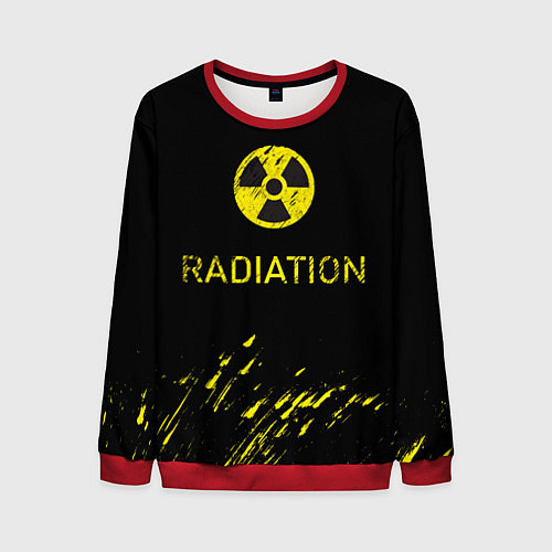 Мужской свитшот Radiation - радиационная опасность / 3D-Красный – фото 1