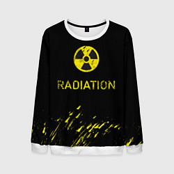 Свитшот мужской Radiation - радиационная опасность, цвет: 3D-белый
