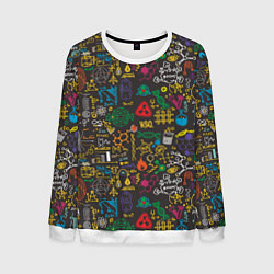 Свитшот мужской Шпаргалка по химии, цвет: 3D-белый