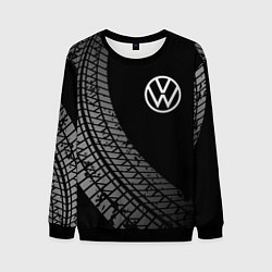 Свитшот мужской Volkswagen tire tracks, цвет: 3D-черный