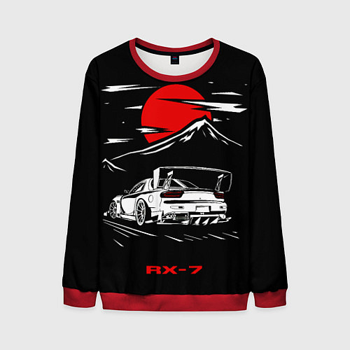 Мужской свитшот Мазда RX - 7 JDM Style / 3D-Красный – фото 1