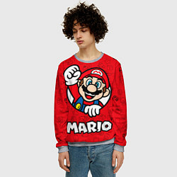 Свитшот мужской Луиджи и Марио, цвет: 3D-меланж — фото 2