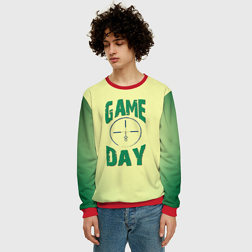 Мужской свитшот Game day / 3D-Красный – фото 3