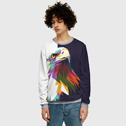 Свитшот мужской Орел-птица гордая, цвет: 3D-меланж — фото 2