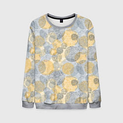 Свитшот мужской Круги с рисунком отпечатков пальцев, цвет: 3D-меланж