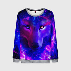 Свитшот мужской Волшебный звездный волк, цвет: 3D-меланж