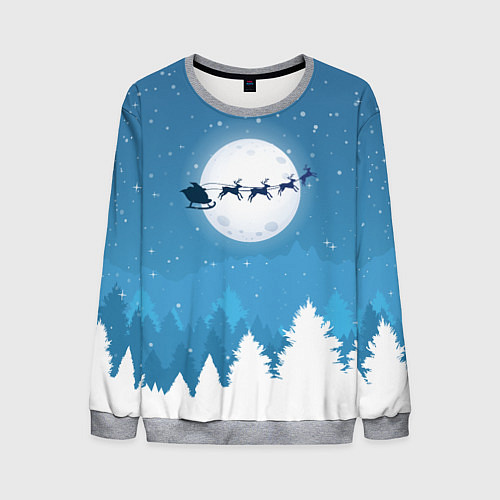 Мужской свитшот Новогодняя сказка дед мороз / 3D-Меланж – фото 1
