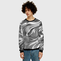 Свитшот мужской Плавленное серебро, цвет: 3D-черный — фото 2