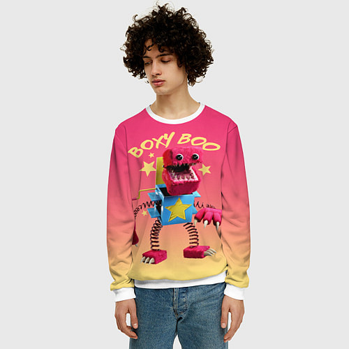 Мужской свитшот Project Playtime Бокси Бу / 3D-Белый – фото 3