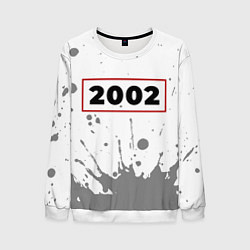 Свитшот мужской 2002 - в красной рамке на светлом, цвет: 3D-белый