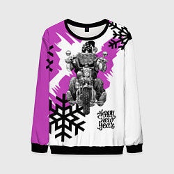Мужской свитшот New Year: Santa Biker