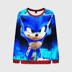 Свитшот мужской Sonic неоновый дым, цвет: 3D-красный