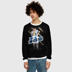 Свитшот мужской Лео Месси чемпион Мира, цвет: 3D-белый — фото 2