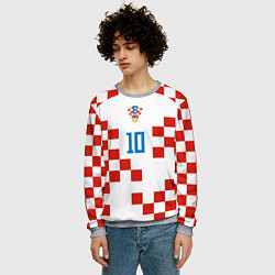 Свитшот мужской Лука Модрич форма сборной Хорватии, цвет: 3D-меланж — фото 2