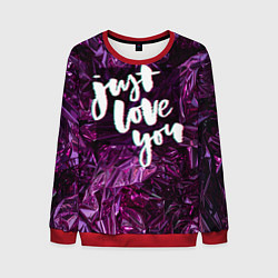 Свитшот мужской Just love you, цвет: 3D-красный