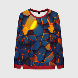 Свитшот мужской Плитки со свечением, цвет: 3D-красный