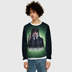 Свитшот мужской Wednesday green, цвет: 3D-белый — фото 2
