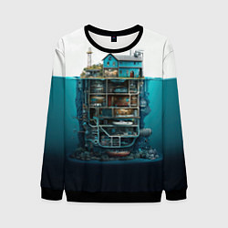Свитшот мужской Подводный дом, цвет: 3D-черный