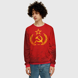 Свитшот мужской СССР серп и молот, цвет: 3D-красный — фото 2