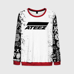 Свитшот мужской Ateez black and white, цвет: 3D-красный