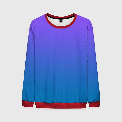 Мужской свитшот Фиолетовый рассвет / 3D-Красный – фото 1