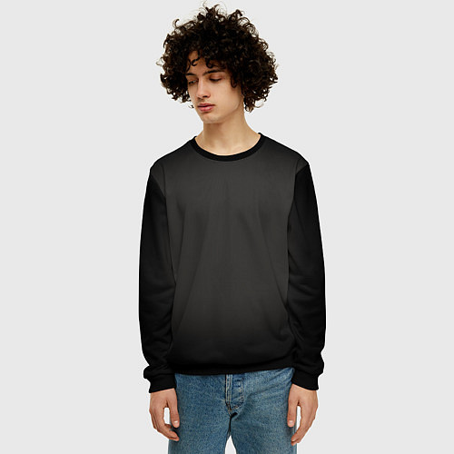 Мужской свитшот Черная виньетка для черного / 3D-Черный – фото 3