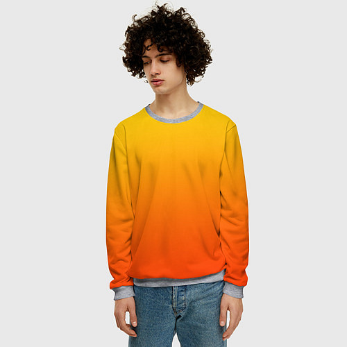 Мужской свитшот Жаркий день / 3D-Меланж – фото 3