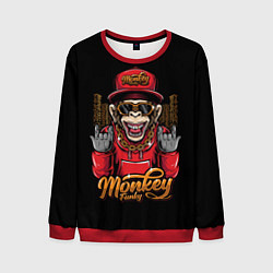 Свитшот мужской Monkey Funky, цвет: 3D-красный