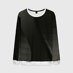 Свитшот мужской Чёрные геометрические металлические листы, цвет: 3D-белый